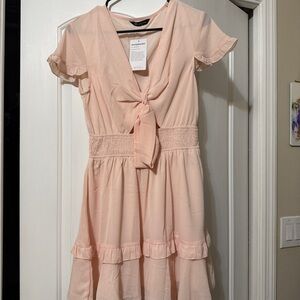 Elegant Pink Midi Dress